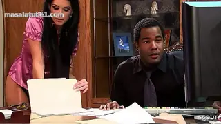 4K Skinny Secretary in Stockings seduce her Big Cock Black Boss to Interracial Anal Fuck - Hotel Hookup